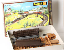 Faller H0 B-543  Auf- und Abfahrt-Set gebraucht + Pfeiler in OVP (323407) #5942#