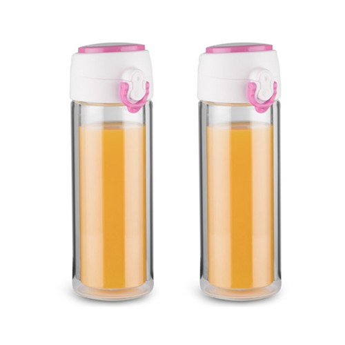 Glas thermo trinkbecher - 2x,