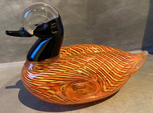 Große ente aus muranoglas - große,