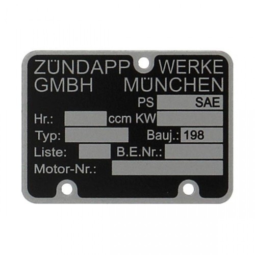 Motorplakette 198 für - motorplakette,