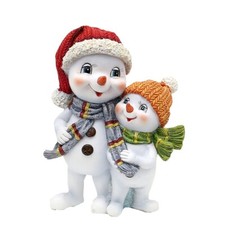 LUSTIGE SCHNEEKINDER "GROSS & KLEIN" Schneemann Schneemänner Polyresin-Figur