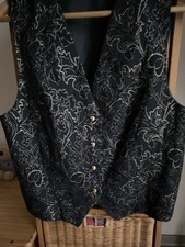 Elegante Weste Schwarz Gold