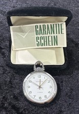 Retro Kienzle Taschenuhr in Silber mechanisch Handaufzug Herren Uhr von 1981