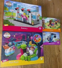 Kid's Bricks Fun Park, Bakery, Picnic, Helicopter 4 SETS Ungeöffnet