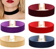 Choker 2,5 cm Samtband Collier Samt Halsband Kette Halskette Kropfband