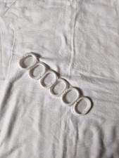 12 Duschvorhangringe WEIß  Duschringe Duschhaken Vorhang In Folie Top Zustand 