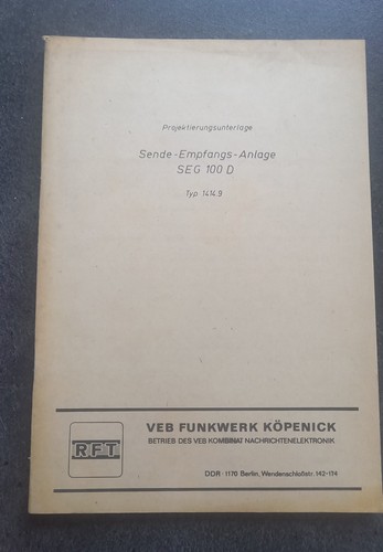 Nva rft seg 100 funkwerk - nva,