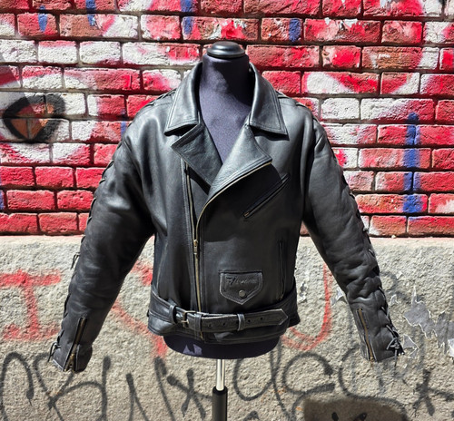 Herren biker lederjacke moto