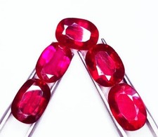 5 Stck. 37,47 Kt Echter Rubin