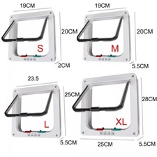 System 4-Wege Katzentür Katzenklappe XL Eingangskontrolle Hundeklappe Cat Door