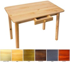 Esstisch mit Schublade Küchentisch Tisch Kiefer massiv Restaurant Neu 