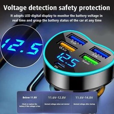 Auto-Ladegerät Ladegerät Ports Adapter 12-24V ABS+PC -Material Für Mobiltelefon