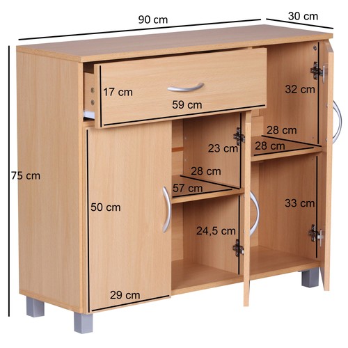 Finebuy sideboard 90x75 - sideboard, cm
