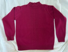Brandneu mit Etikett Edinburgh Wollmühle beere/tiefroter Pullover Acryl Größe 14-16 Rollkragen