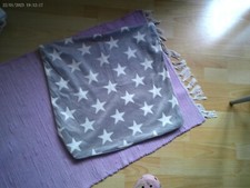 Kissenhülle "Sterne", grau/ weiß, weich, 50 x 50 cm, gebraucht