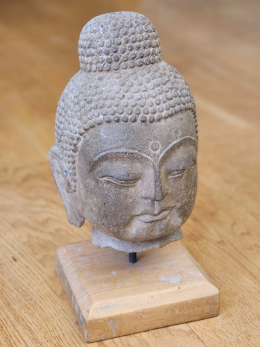 Massiver buddha kopf stein - massiver,
