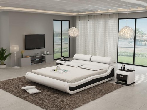 Luxus leder bett design - luxus,