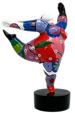 Dancing Ballerina Hommage an Niki de Saint Phalle Nana dicke Frau Figur 20072