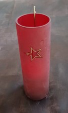 WEIHNACHTEN/WINTER, Deko, Teelichthalter/Teelichtglas mit Stern, rot, 15 cm