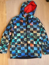 Skijacke Quiksilver Gr. 164 bunt/kariert Snowboard-Jacke