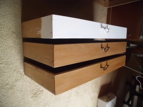 Große holz schubladen - 3, mit