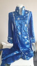 Zauberer Magier Faschingskostüm mit Sterne & Hut blau unisex Gr. 158