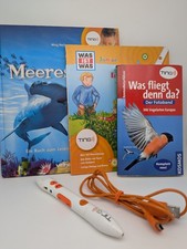 Original "Ting" Stift mit Kabel und 3 Büchern, Top Zustand!