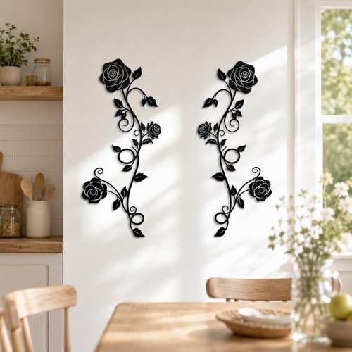 Metall rosen wanddeko - 2x,