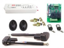 Torantrieb Bausatz 2-Flügel Tor, automatische Steuerung, 2-Kanal Modul