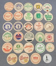 Konvolut alte Papp Bierdeckel DDR Deutschland CSSR Brauerei Bier Reklame 28 Stck