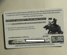 WoW - loot Blizzcon cards -