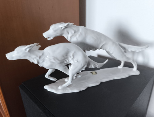 Porzellanfigur windhund - e&r,