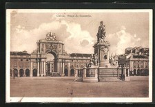 Lisboa, Praca do Comercio, Denkmal, Ansichtskarte 