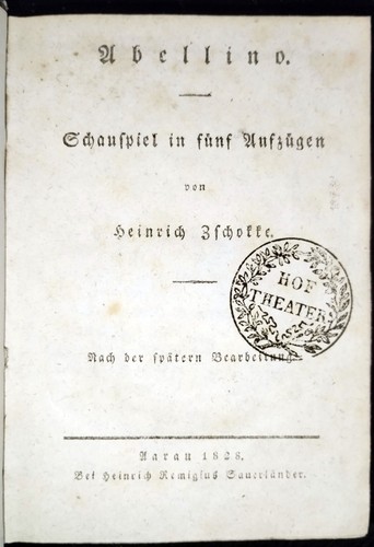 1828 abellino schauspiel - 1828, in