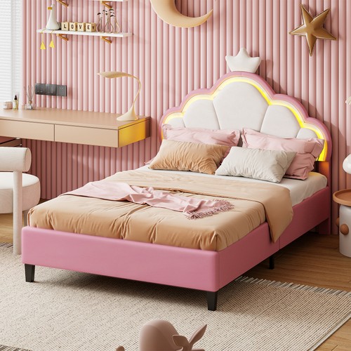 Polsterbett kinderbett mit led - polsterbett,
