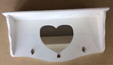 Garderobe Regal Herz Spiegel SHABBY WEIS HOLZ 63cm Landhaus  super cool