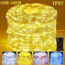 10m-100m LED Lichterkette Außen& Innen Lichtschlauch Strom Weihnachten Partydeko