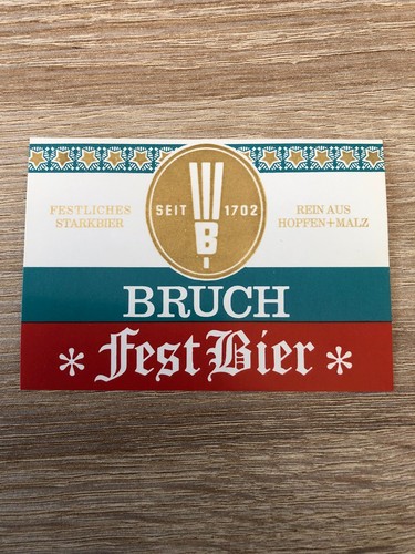 Bieretikett brauerei bruch - bieretikett,