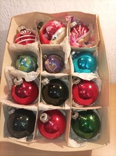 DDR 12 Christbaumkugeln Bunt, Weihnachtsschmuck, Lauscha? #11