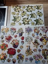 Aufkleber 3 Bögen Blumen Zum