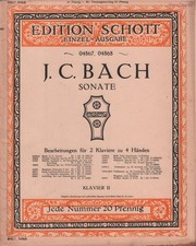 Noten: Sonate, Bach, J. C