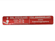 Aufkleber Anhängerkupplung