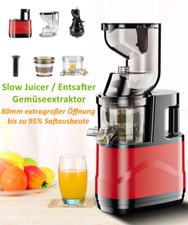 Elektrische Entsafter Saftpresse Slow Juicer 80mm Gemüseextraktor Obstentsafter