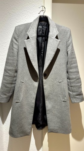 Zara damenmantel grau m - damenmantel,
