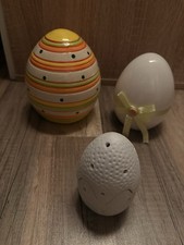 Konvolut 3 Ostereier Keramik