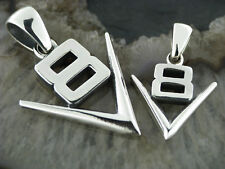 Ketten Anhänger V8 Motor Silber Feingehalt massiv 925 Dodge Ford Chevy 2 Größen