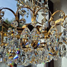 Hochwertiger Kristall Kronleucher Deckenleuchter Lüster Lampe große Kristalle 