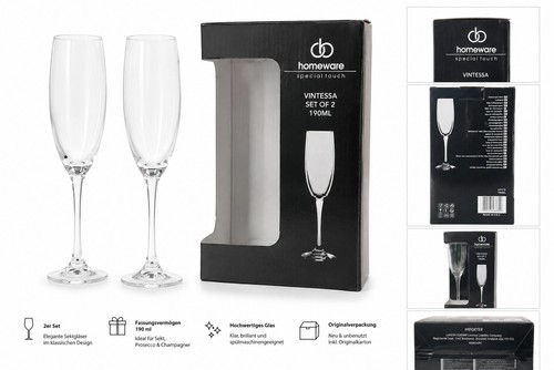 Homeware vintessa sektgläser - homeware,