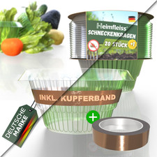 Schnecken-Kragen-Abwehr inkl. Kupferband für Hochbeet Anti Schnecken-Schutz-Ring