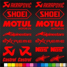 18-teiliges Motorrad Sponsoren